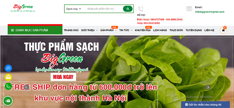 Công ty Thực phẩm sạch BigGreen Việt Nam là địa chỉ mua măng tây ngon ở Hà Nội
